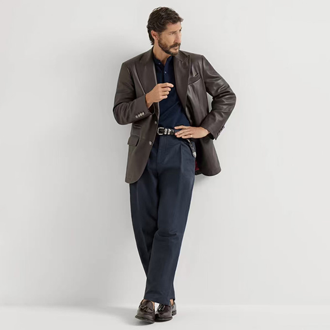 loro piana cotton linen panama pleated trousers